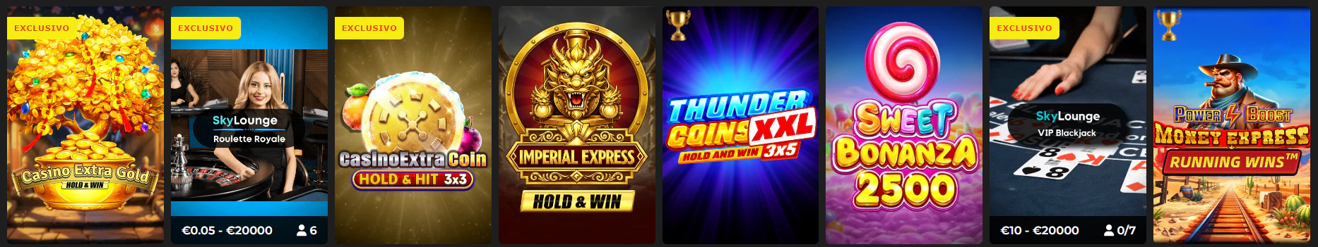 Selección de tragamonedas online y juegos de slots disponibles en Casino Extra